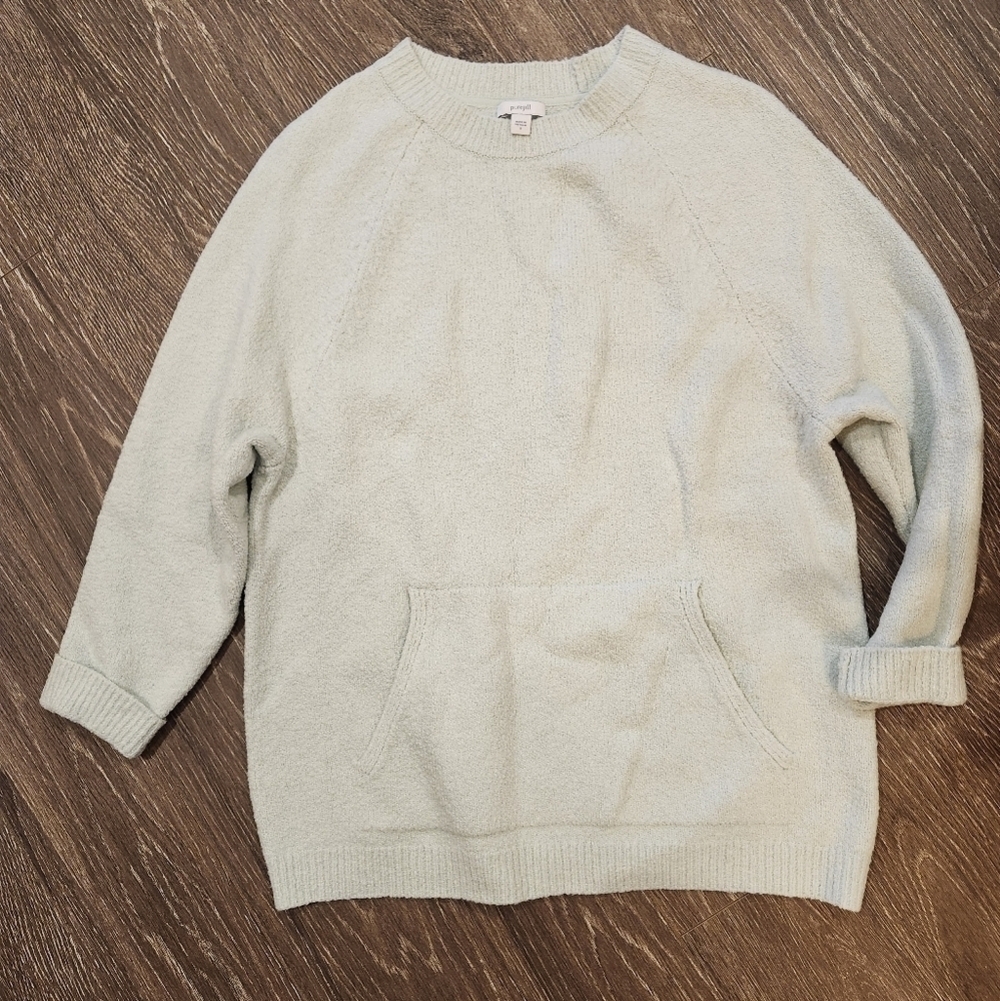 J Jill Cozy Concepts Pocketed Sweater in Soft Pear Size Small Wool Blend